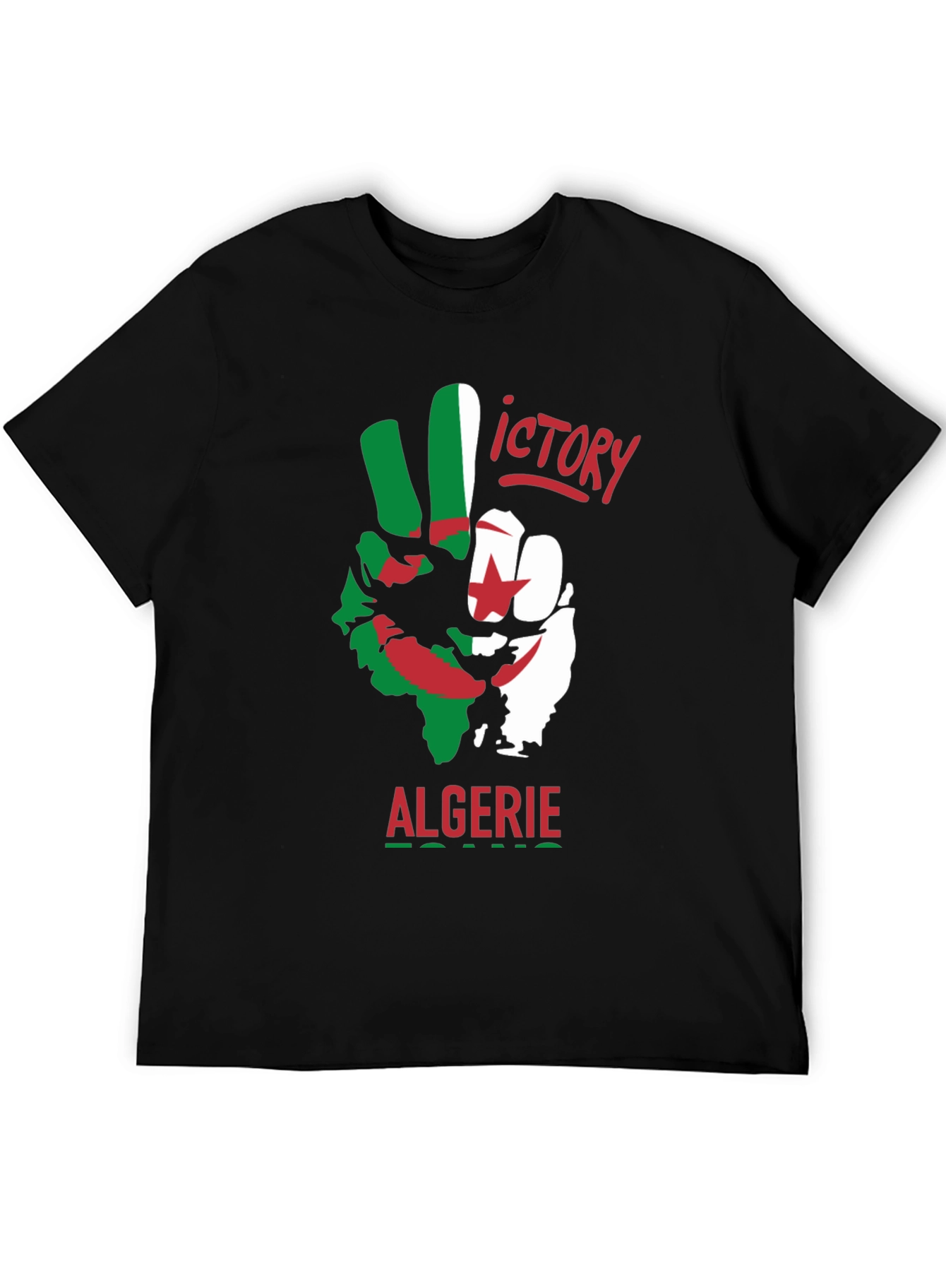 Algeria Victory T-Shirt - Black Cotton Tee