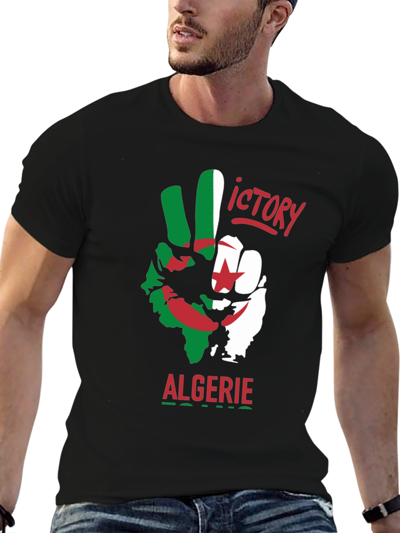 Algeria Victory T-Shirt - Black Cotton Tee