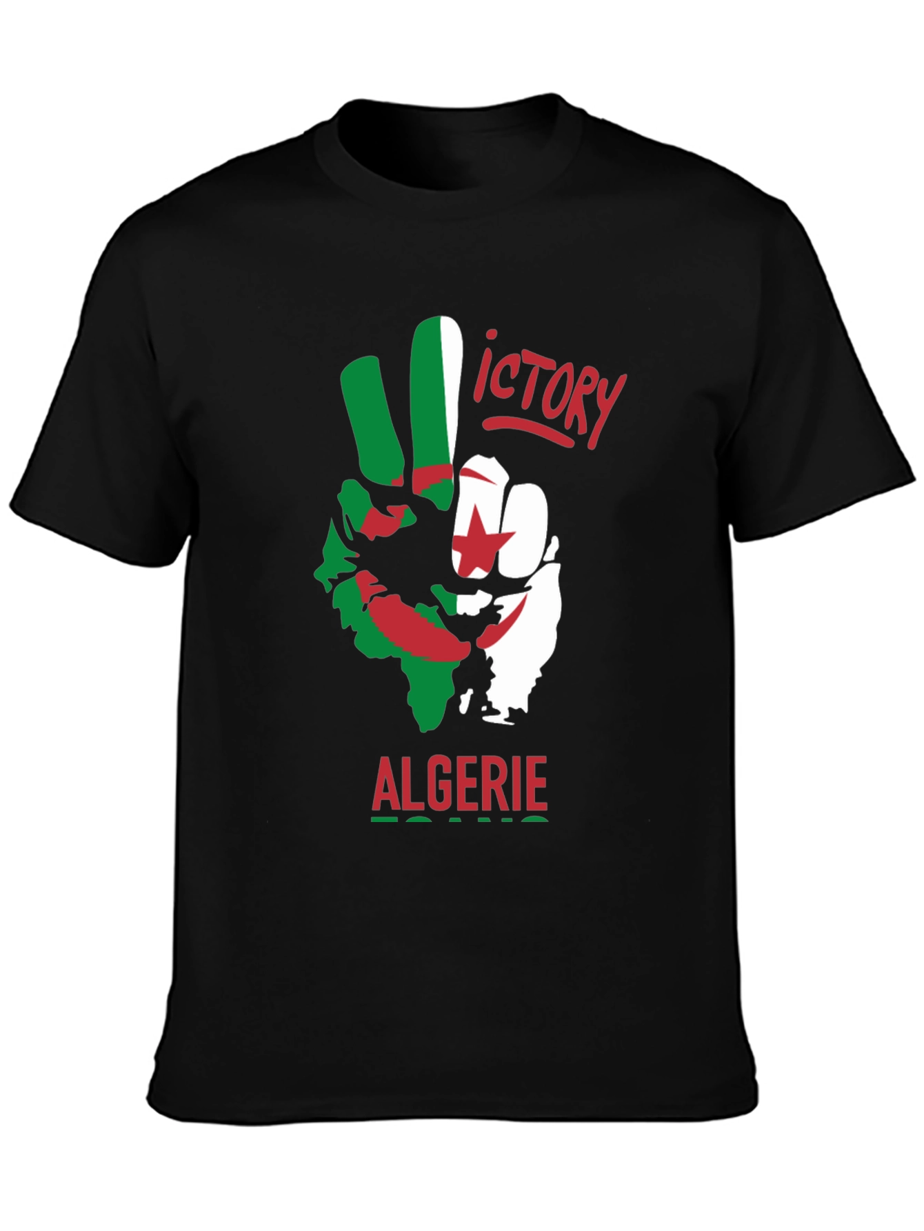 Algeria Victory T-Shirt - Black Cotton Tee