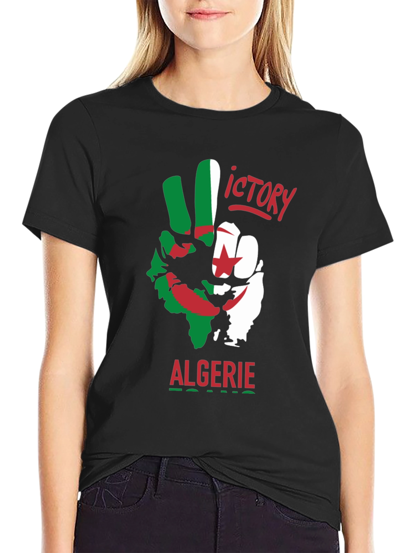Algeria Victory T-Shirt - Black Cotton Tee
