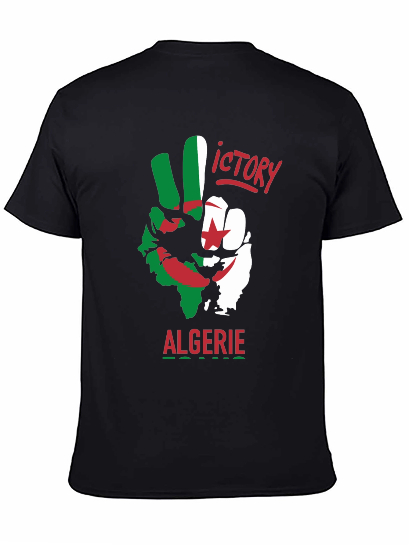 Algeria Victory T-Shirt - Black Cotton Tee