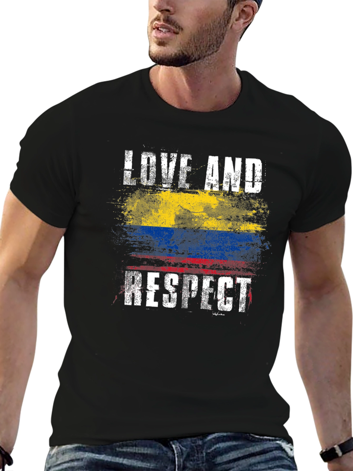 Love and Respect Colombia Flag T-Shirt