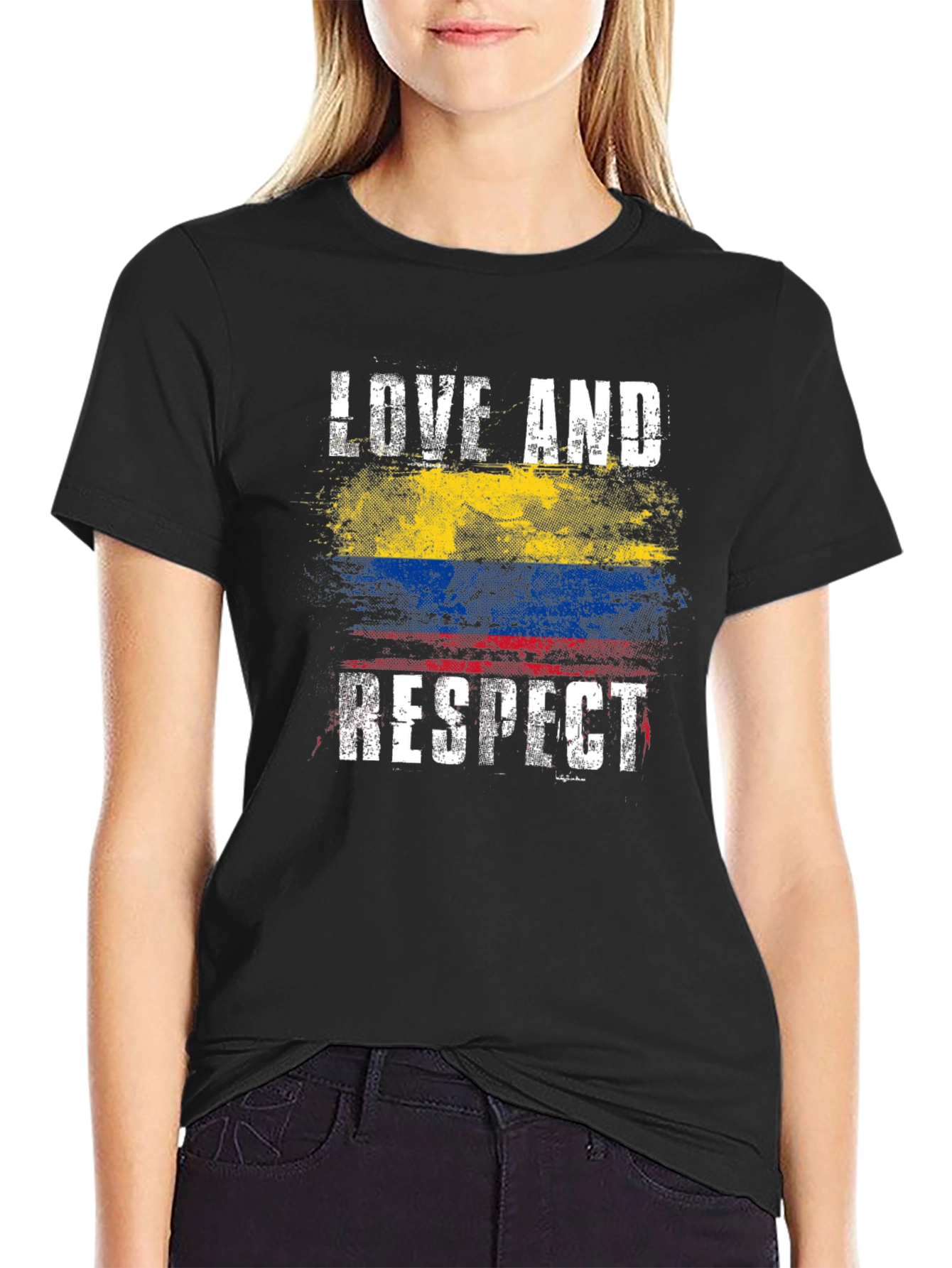 Love and Respect Colombia Flag T-Shirt