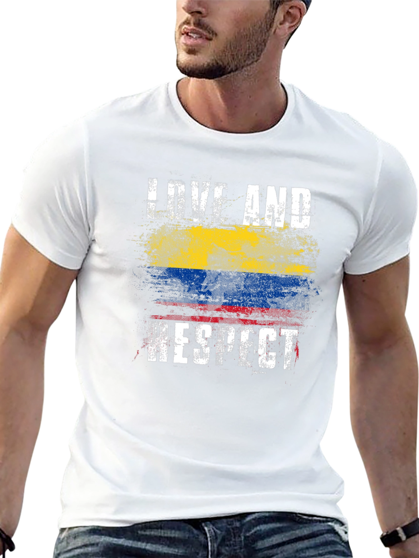 Love and Respect Colombia Flag T-Shirt