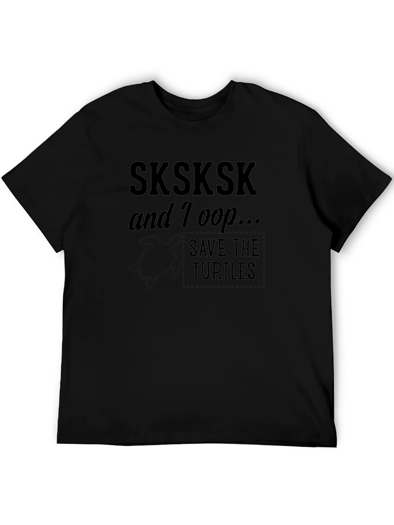 SKSKSK Save The Turtles Black T-Shirt