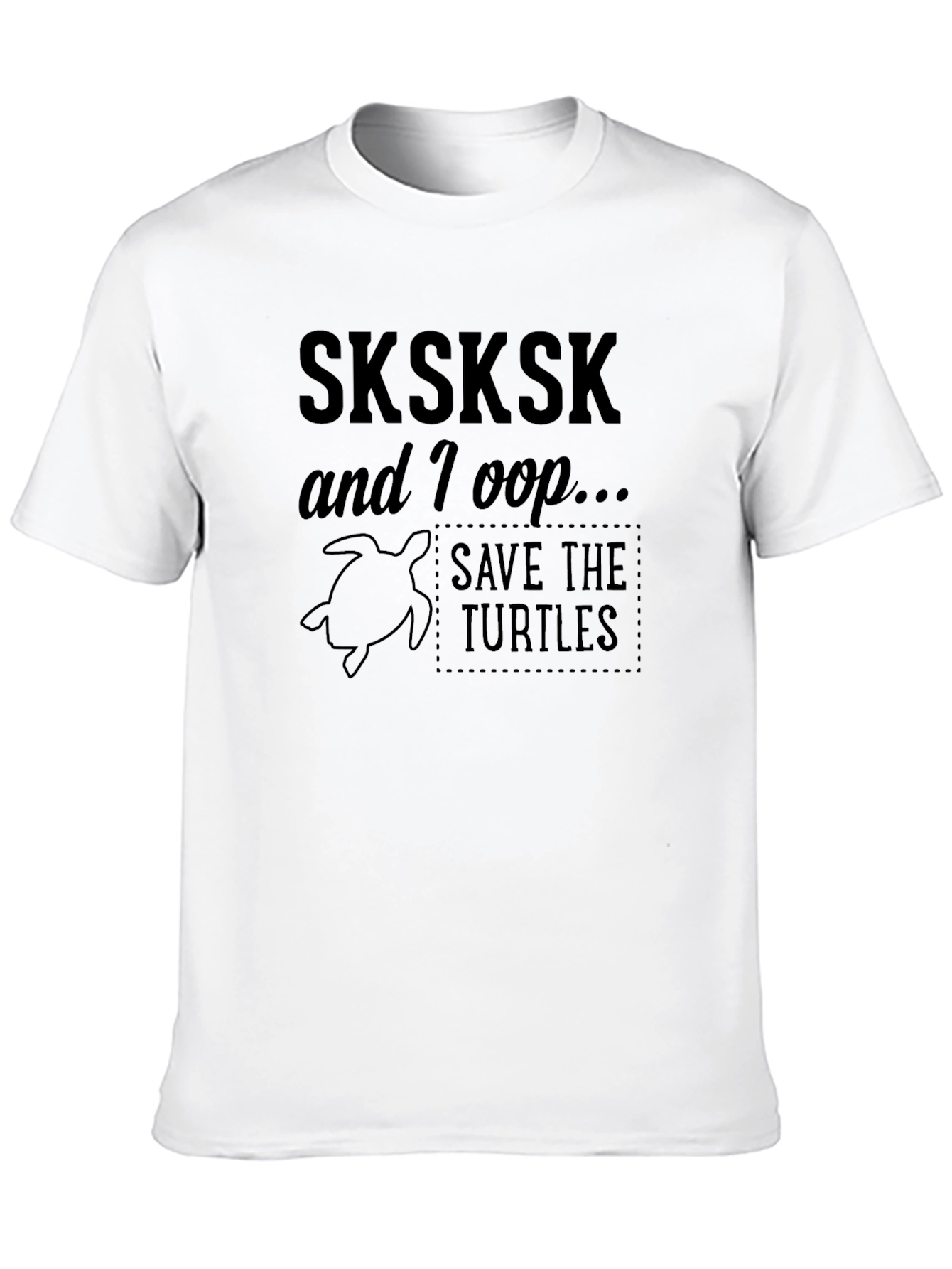 SKSKSK Save The Turtles Black T-Shirt
