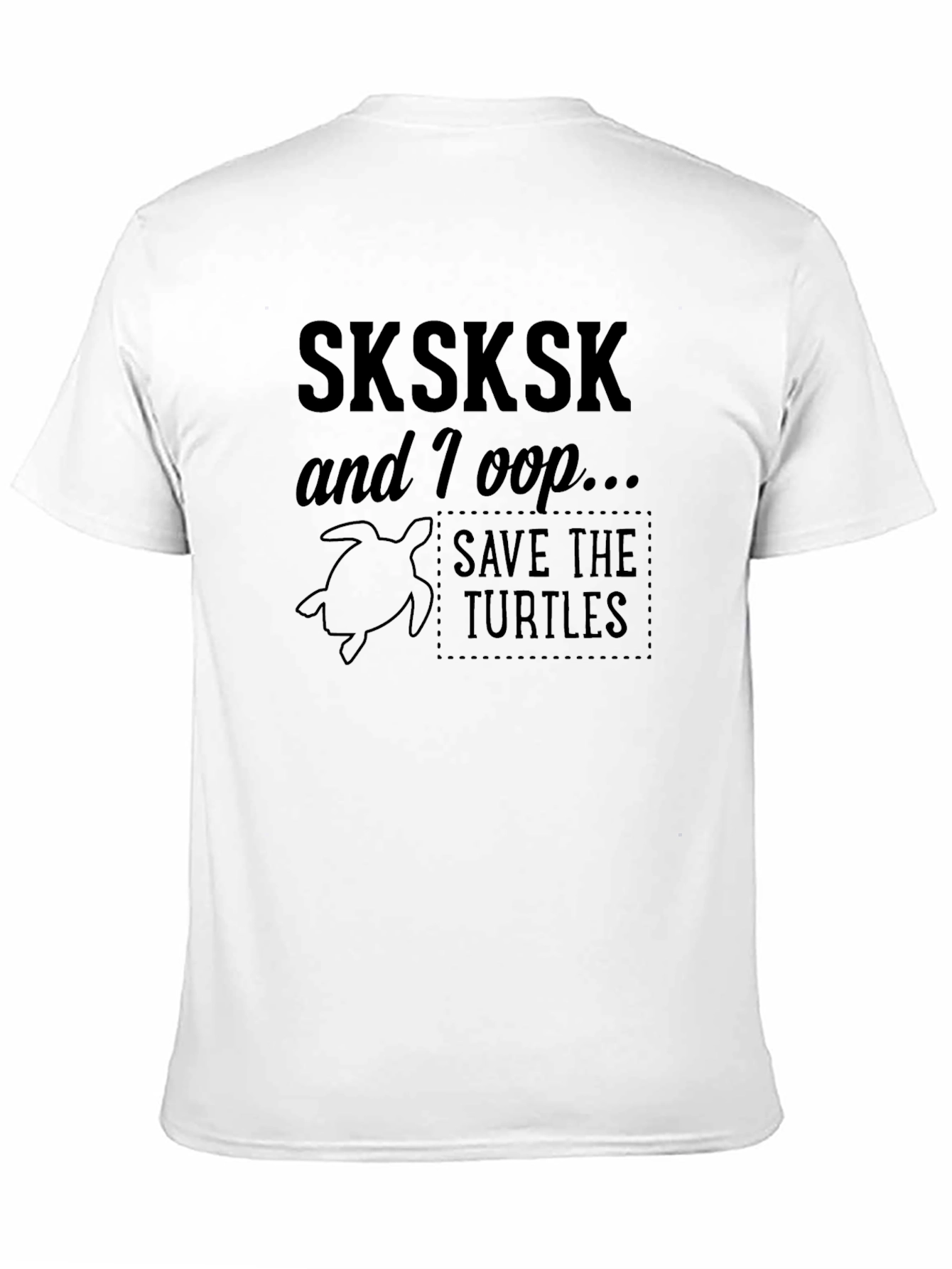 SKSKSK Save The Turtles Black T-Shirt