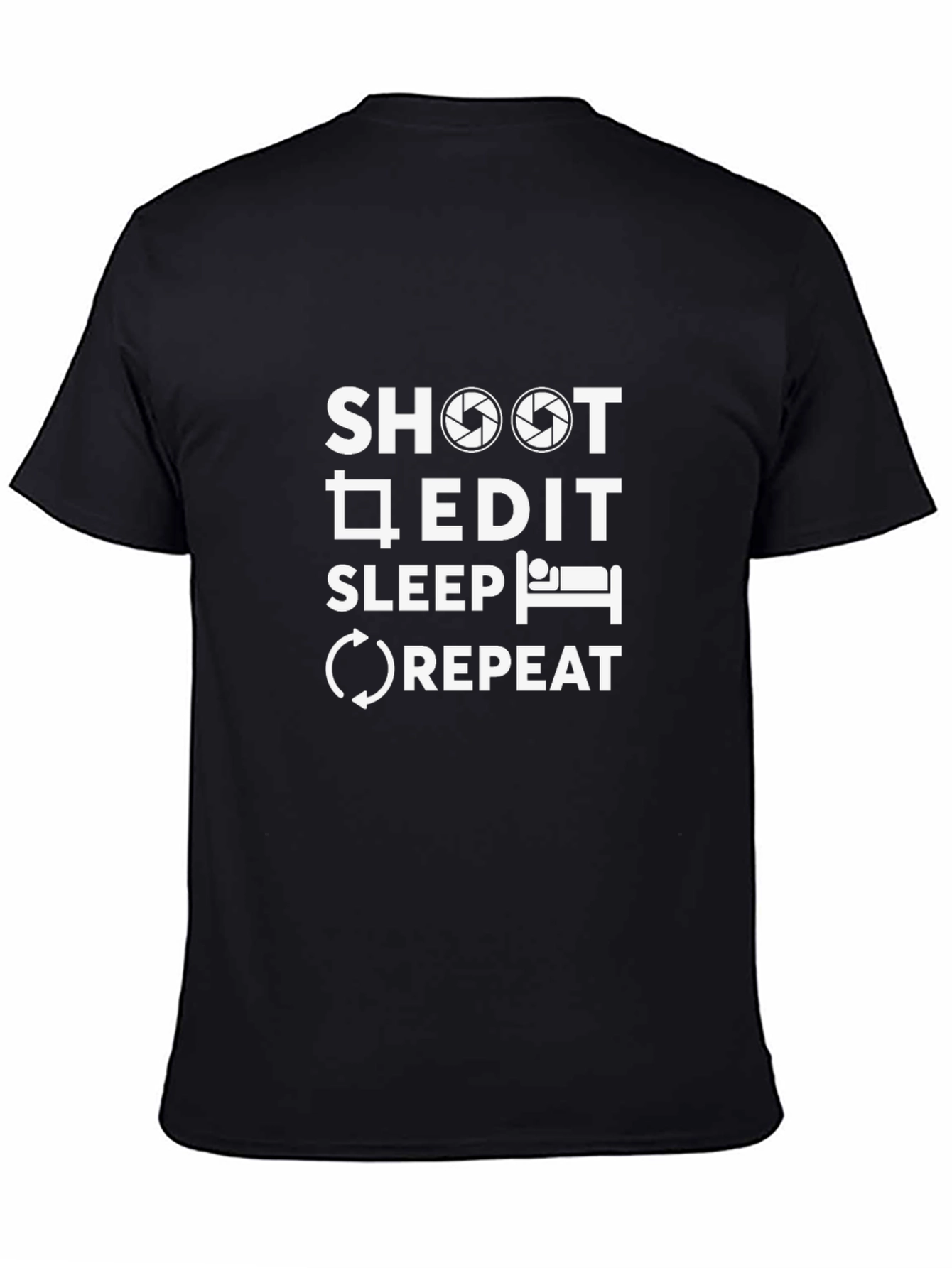 Shoot Edit Sleep Repeat Graphic T-Shirt