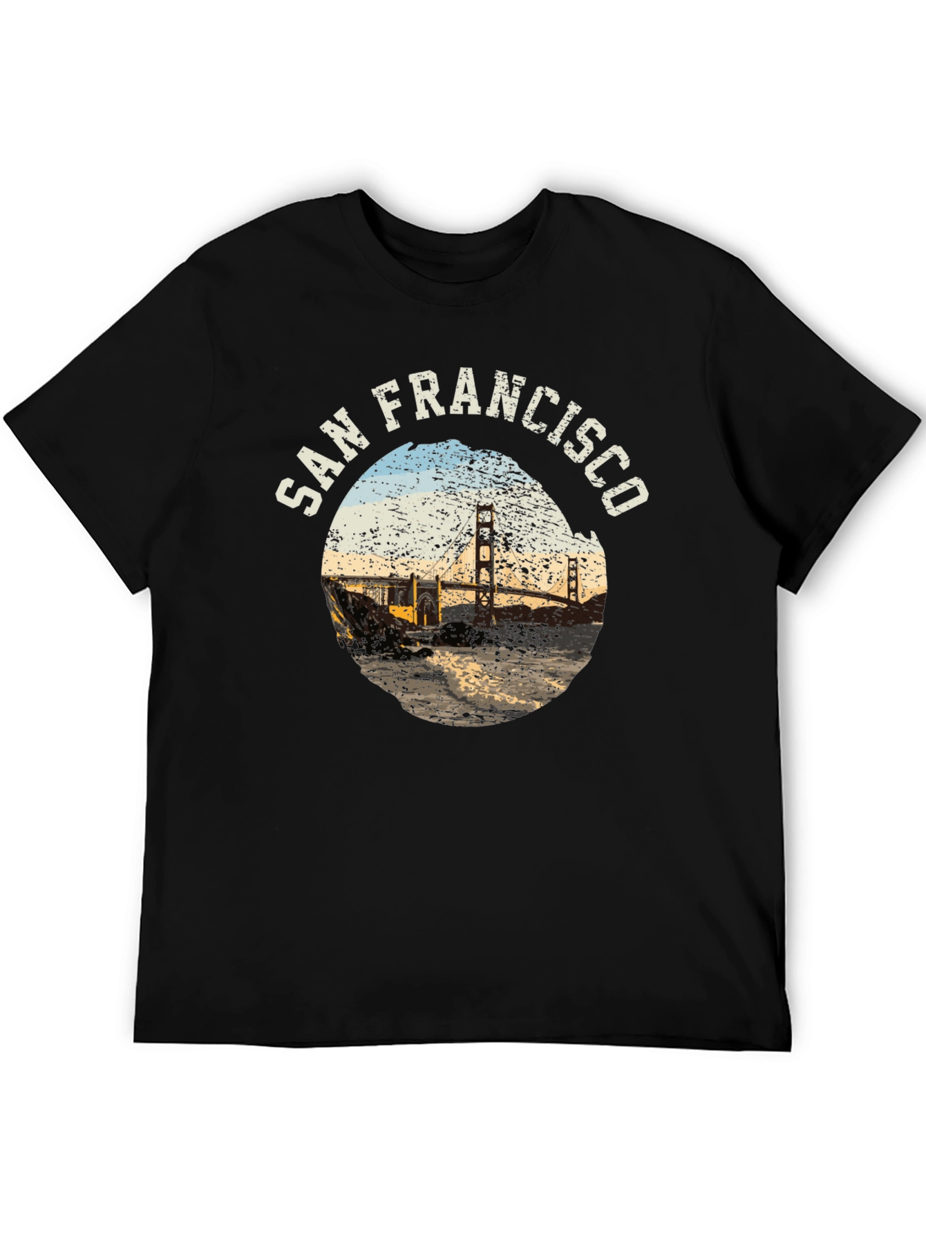 San Francisco Bridge Graphic Tee - Soft Black T-Shirt