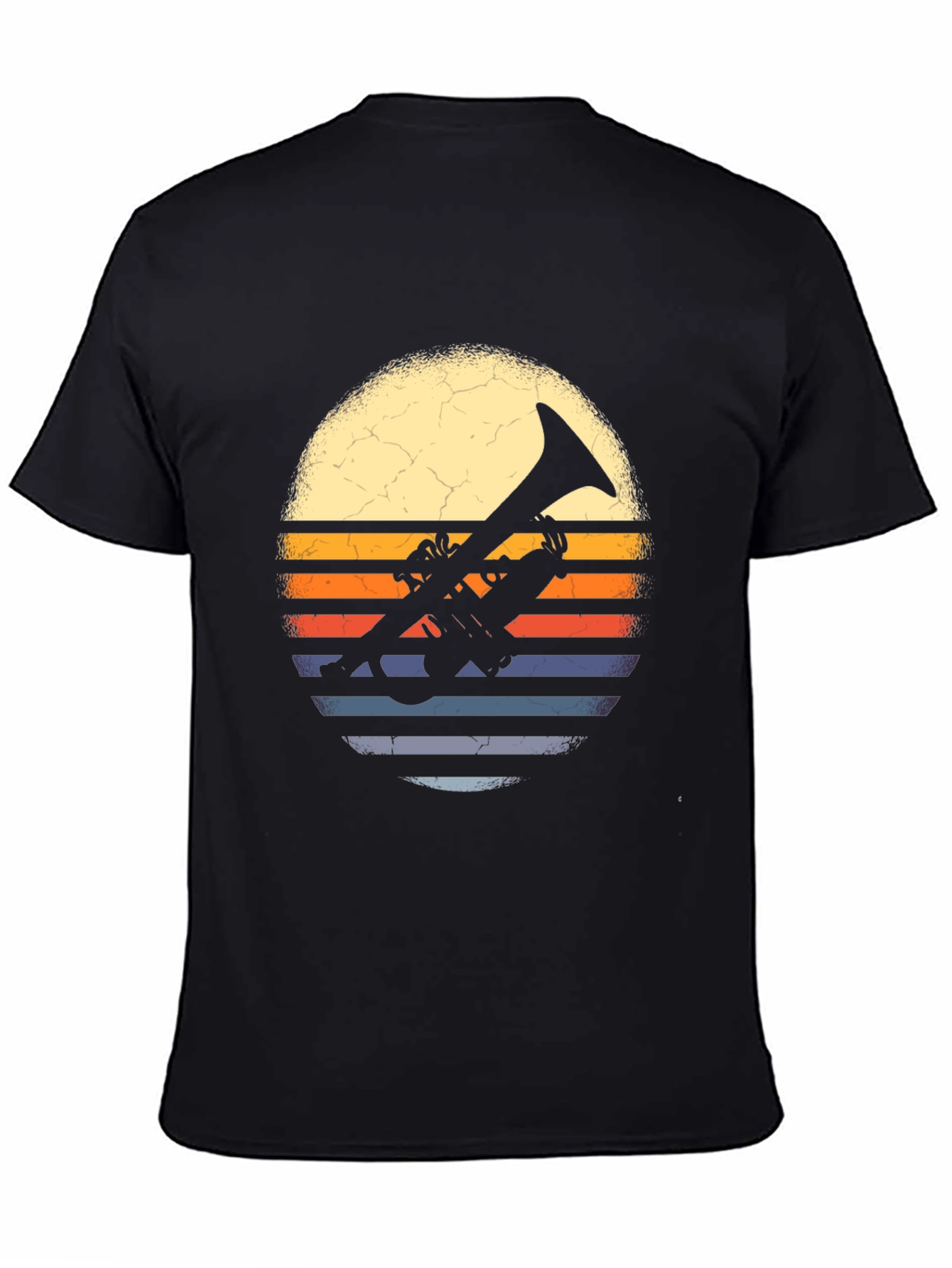 Retro Trumpet Sunset Graphic Tee - Music Lovers T-Shirt