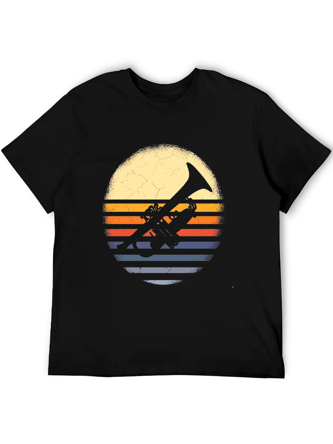 Retro Trumpet Sunset Graphic Tee - Music Lovers T-Shirt