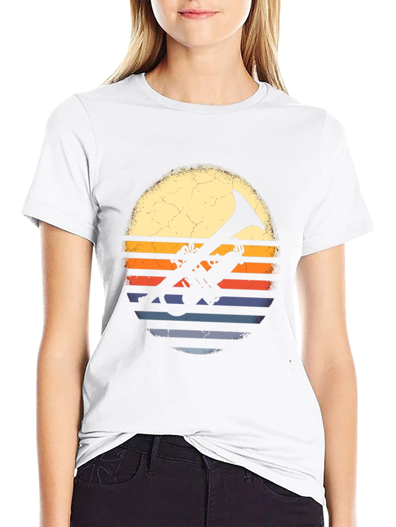 Retro Trumpet Sunset Graphic Tee - Music Lovers T-Shirt