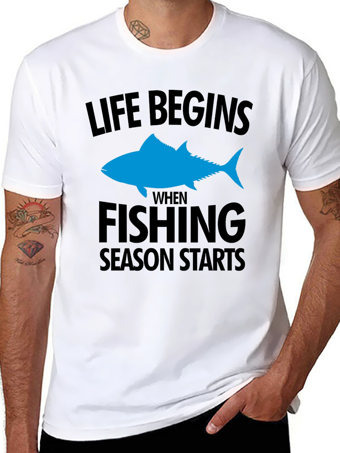 Fishing Season T-Shirt: Life Begins When Fishing Starts