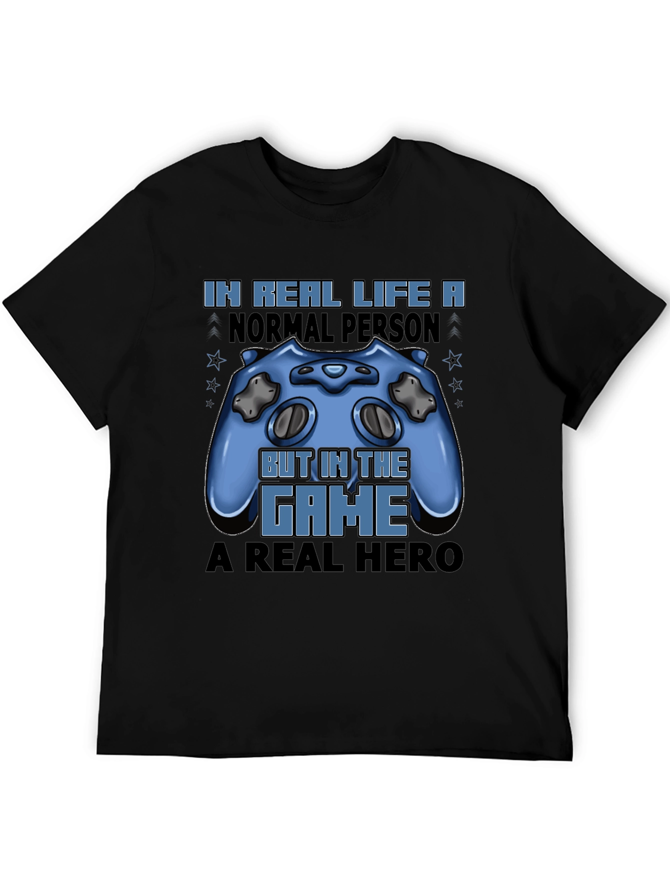 Gamer T-Shirt: Real Life vs. Game Hero