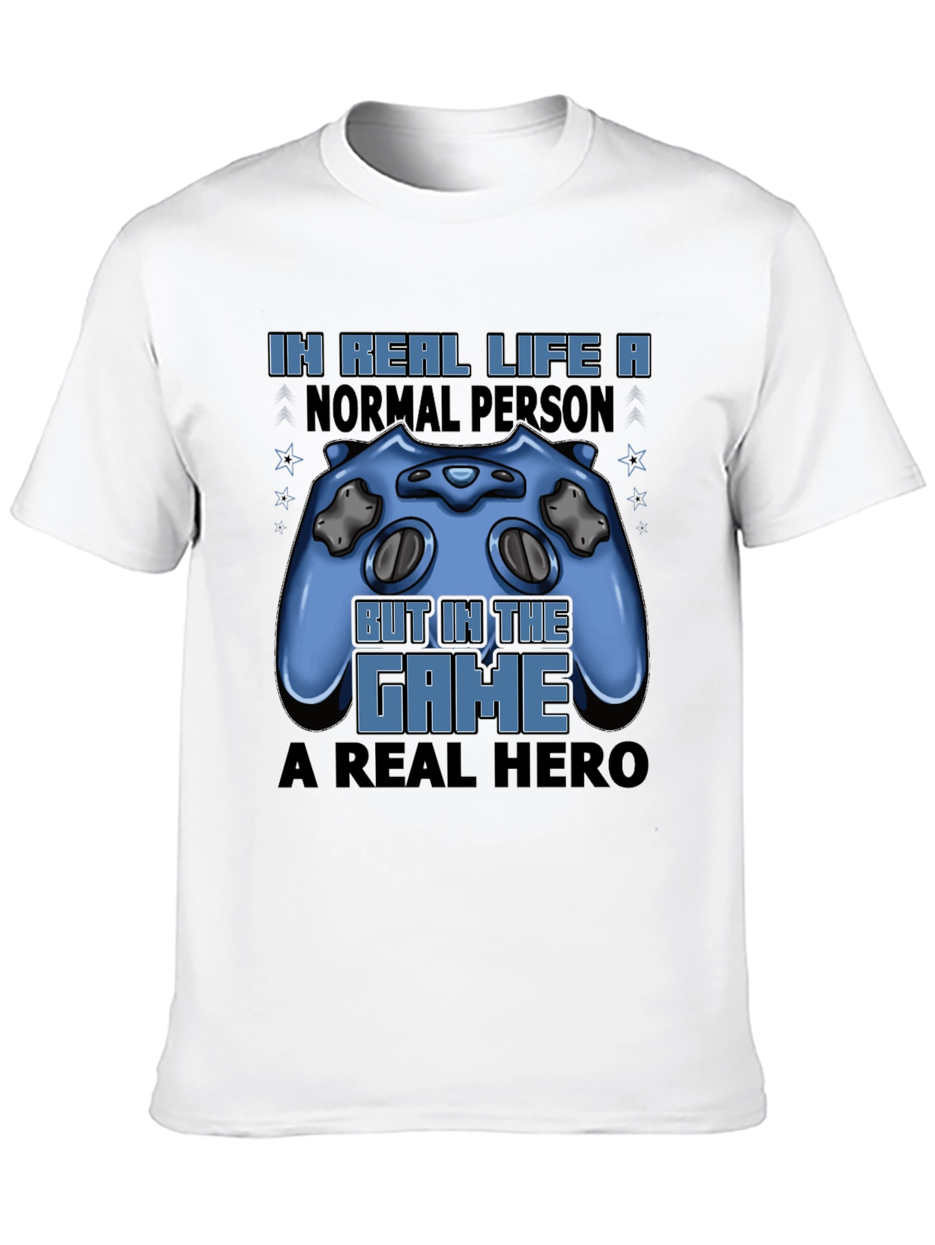Gamer T-Shirt: Real Life vs. Game Hero