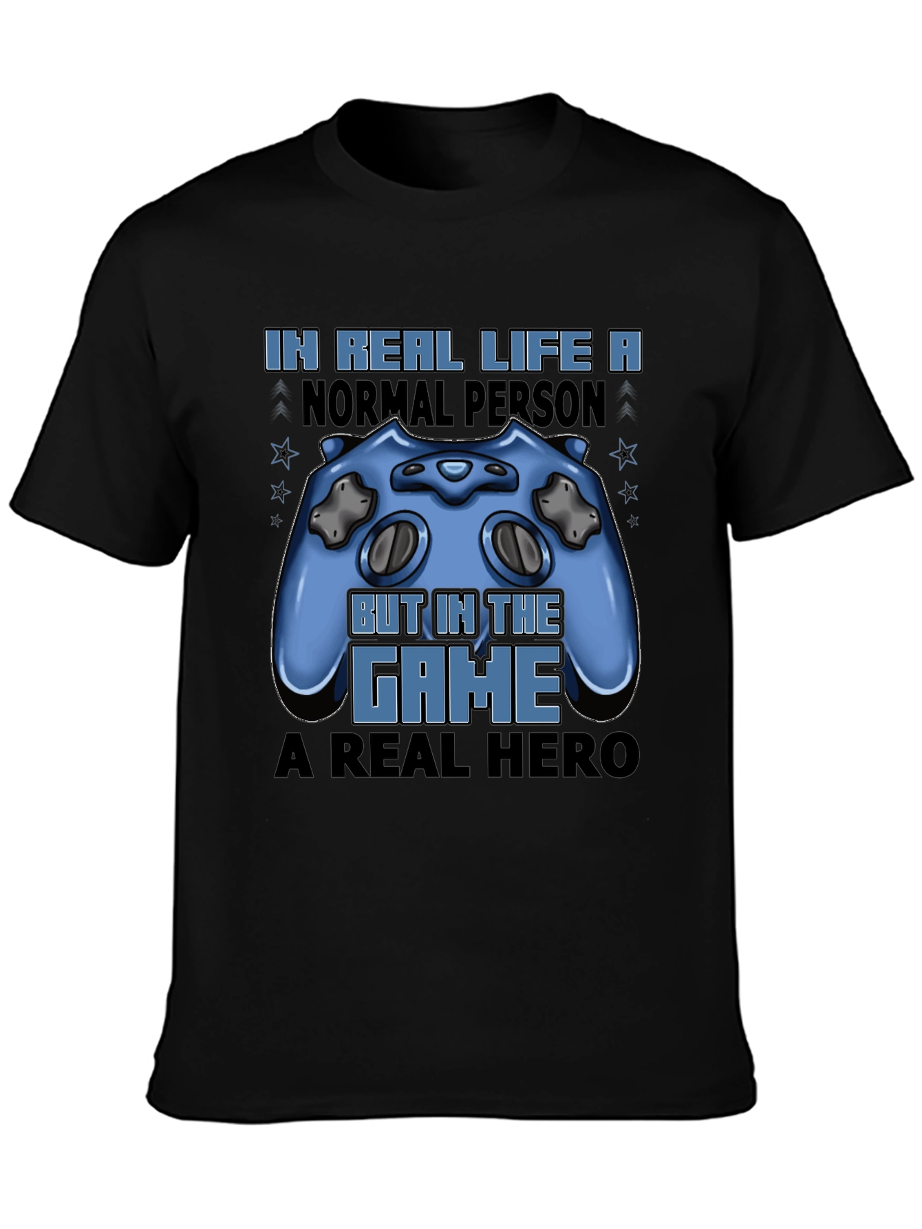 Gamer T-Shirt: Real Life vs. Game Hero