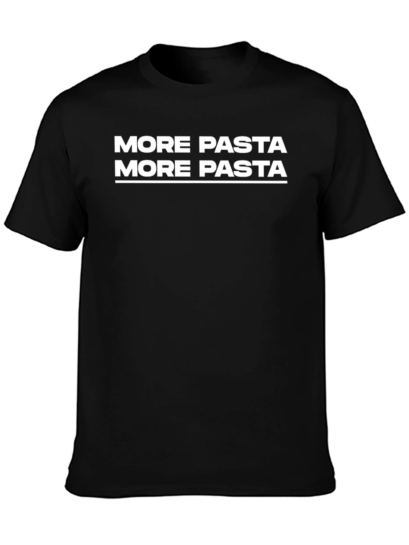 More Pasta Black Graphic Tee
