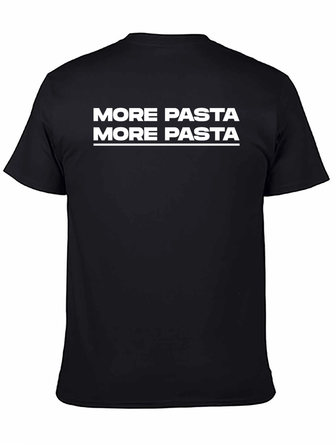 More Pasta Black Graphic Tee