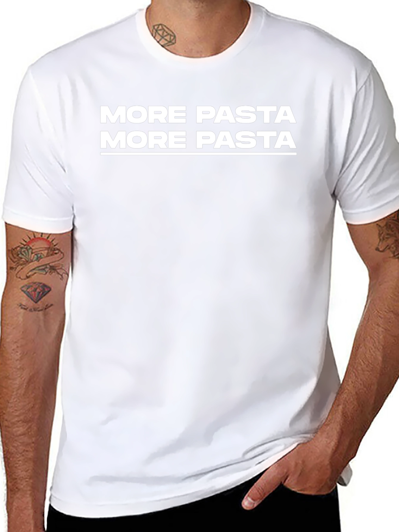 More Pasta Black Graphic Tee