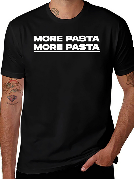More Pasta Black Graphic Tee