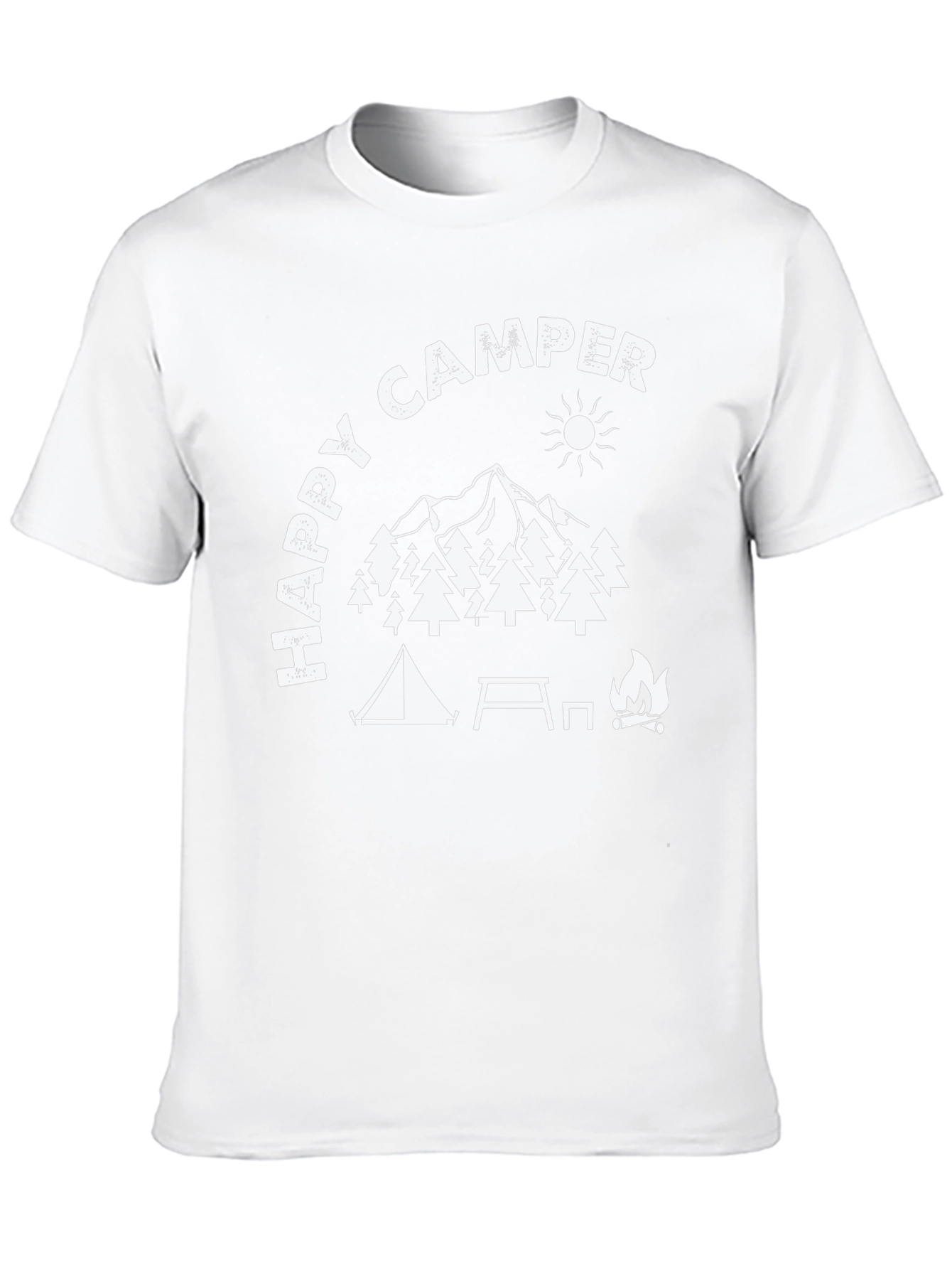 Happy Camper Graphic T-Shirt - Camping Adventure Tee
