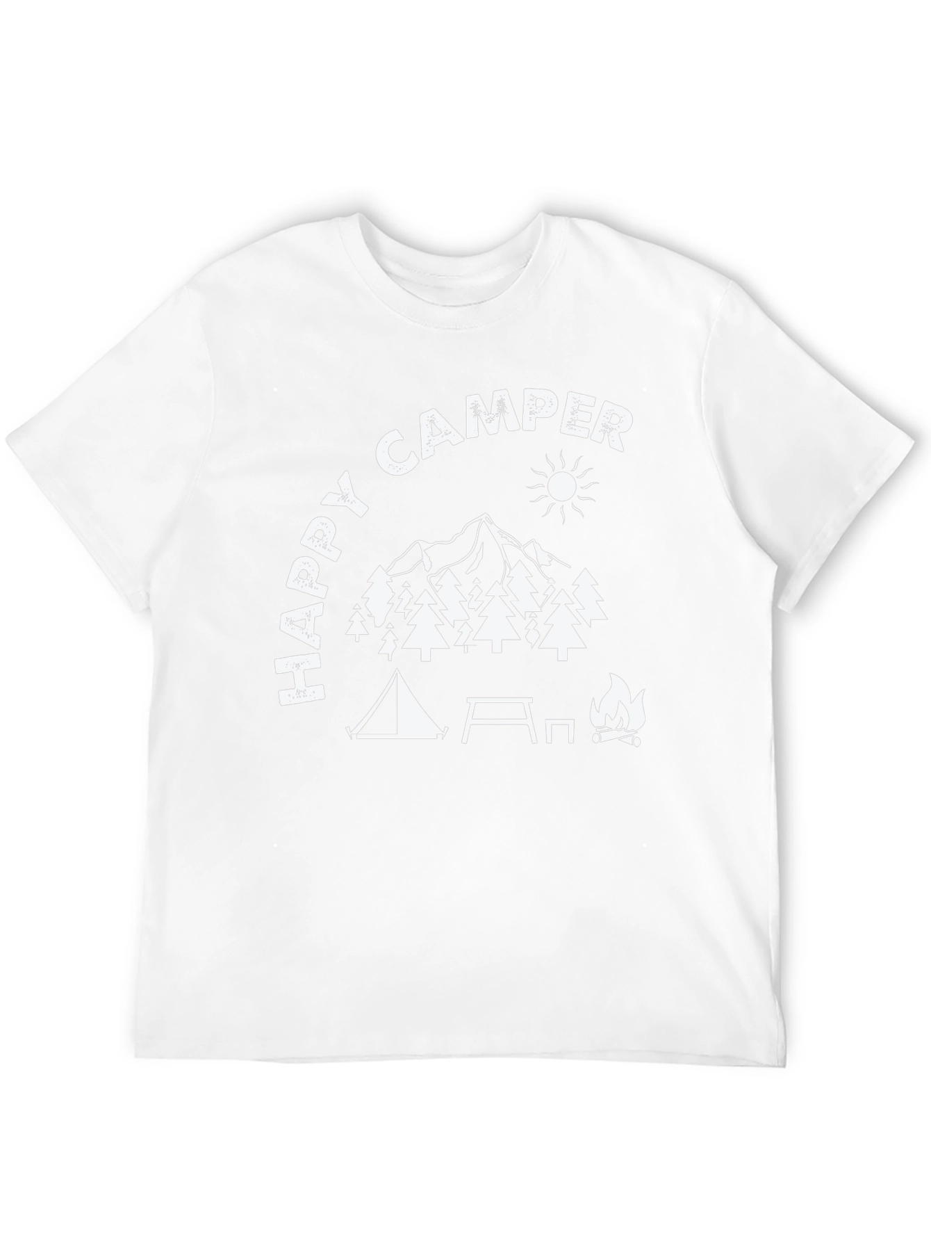 Happy Camper Graphic T-Shirt - Camping Adventure Tee