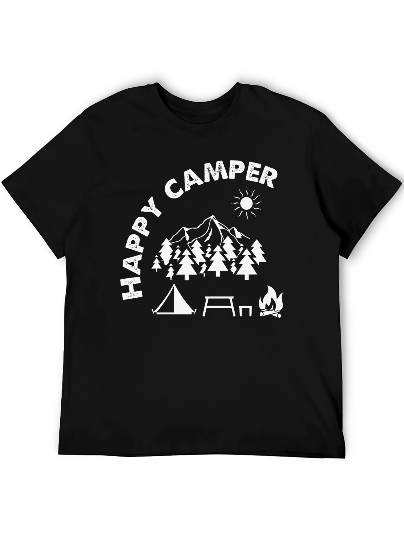 Happy Camper Graphic T-Shirt - Camping Adventure Tee