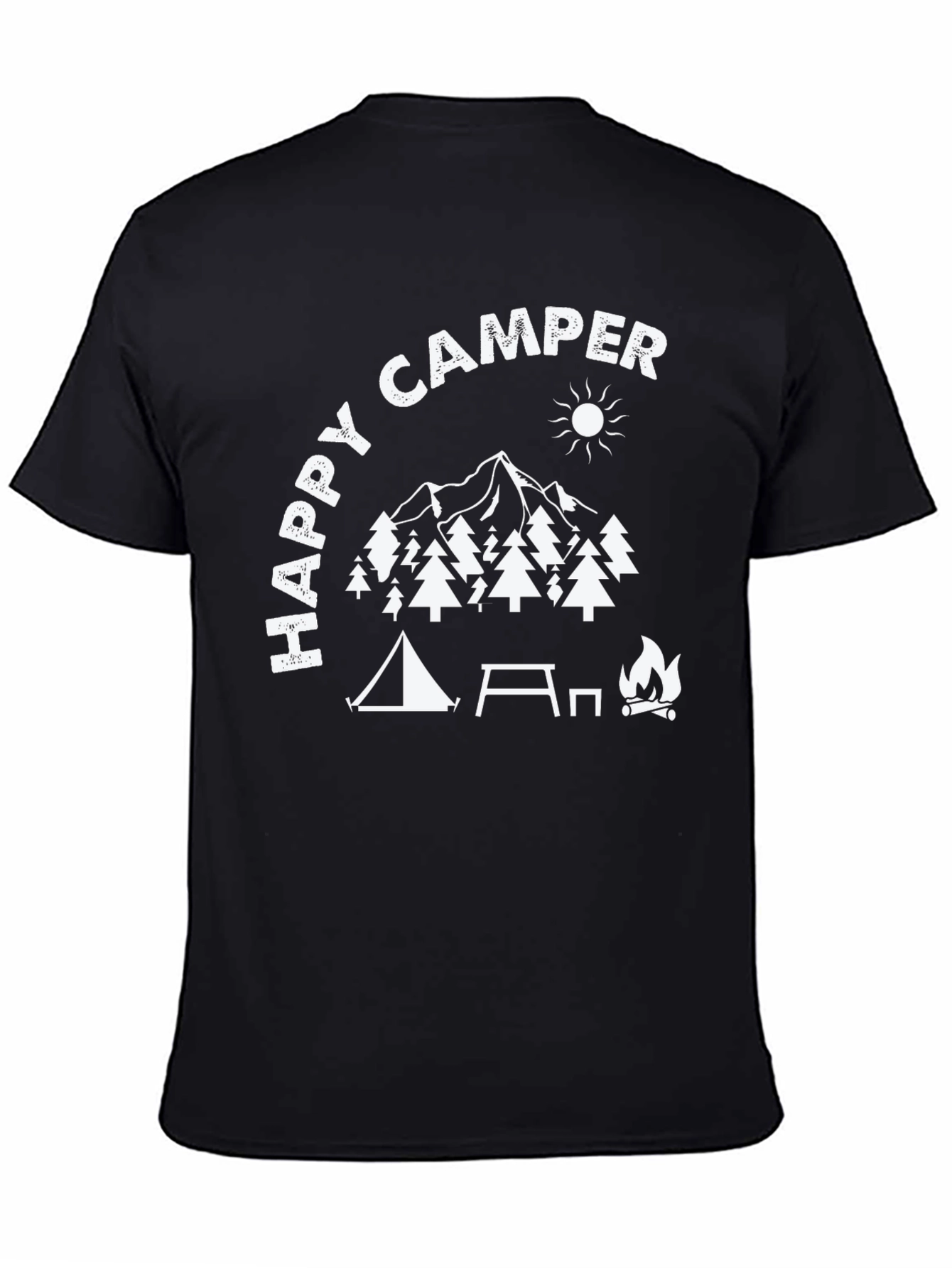 Happy Camper Graphic T-Shirt - Camping Adventure Tee