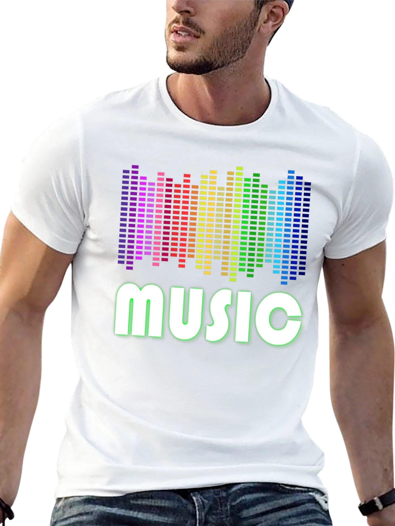 Music Spectrum Graphic T-Shirt - Soft Cotton Tee
