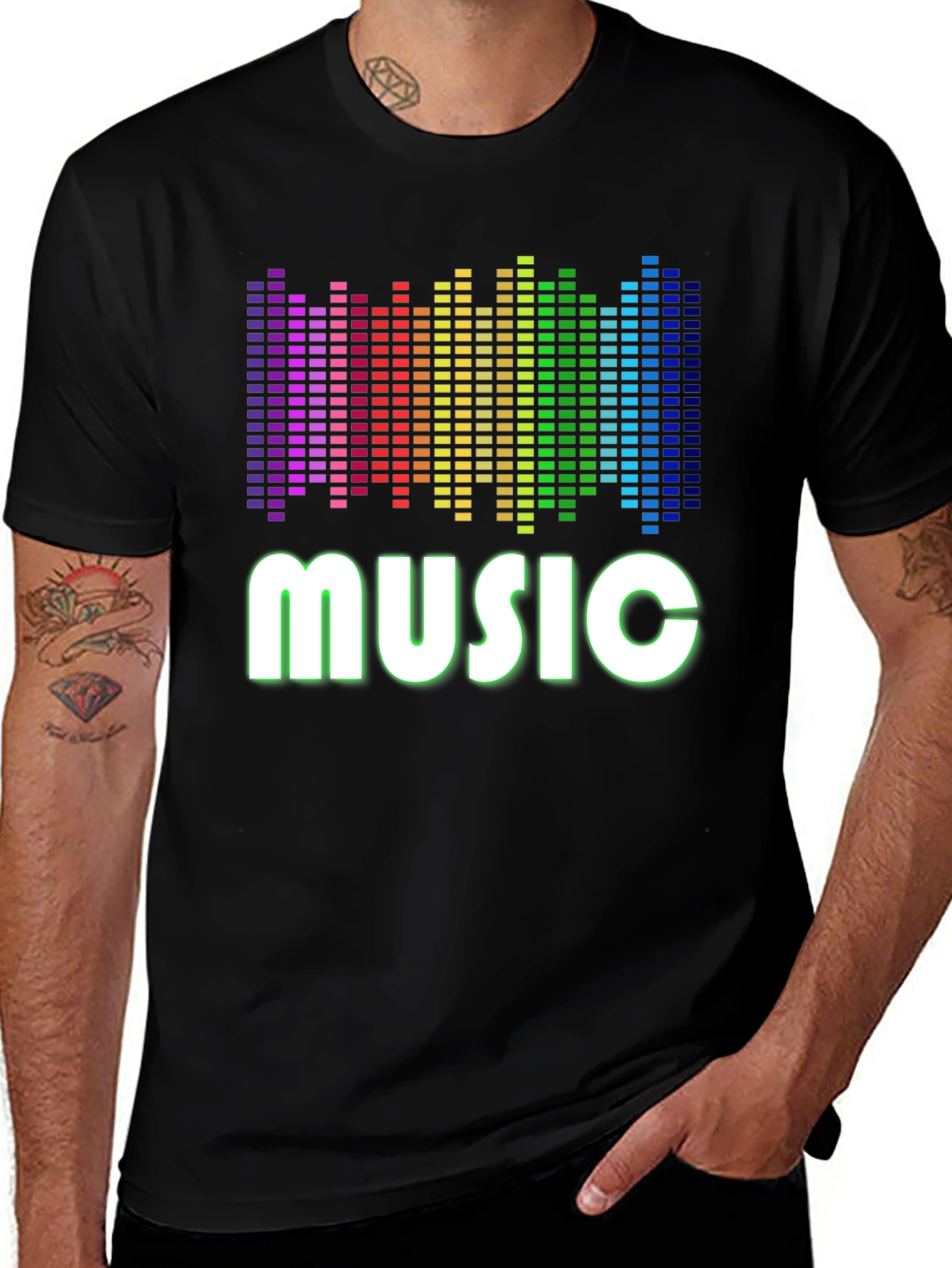 Music Spectrum Graphic T-Shirt - Soft Cotton Tee