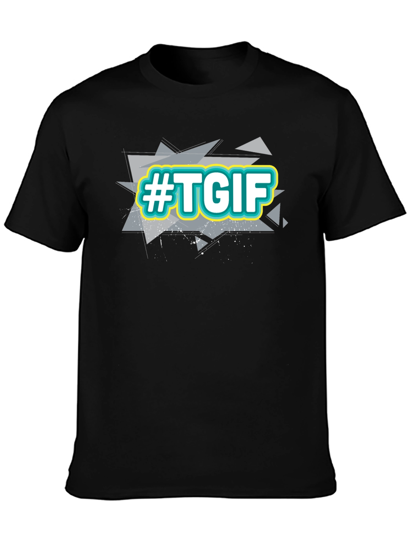#TGIF Black Crew Neck T-Shirt