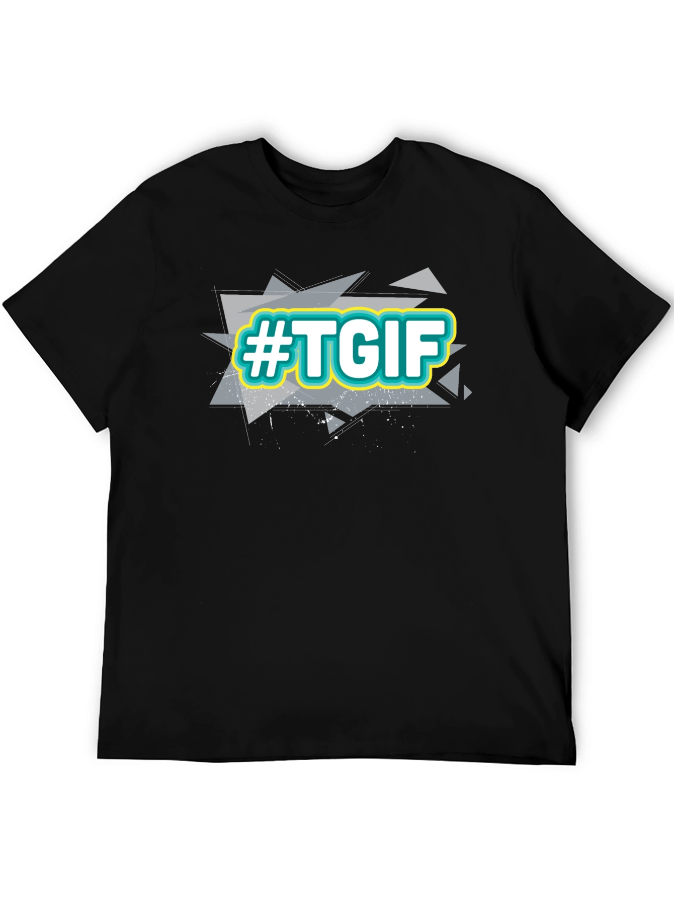 #TGIF Black Crew Neck T-Shirt