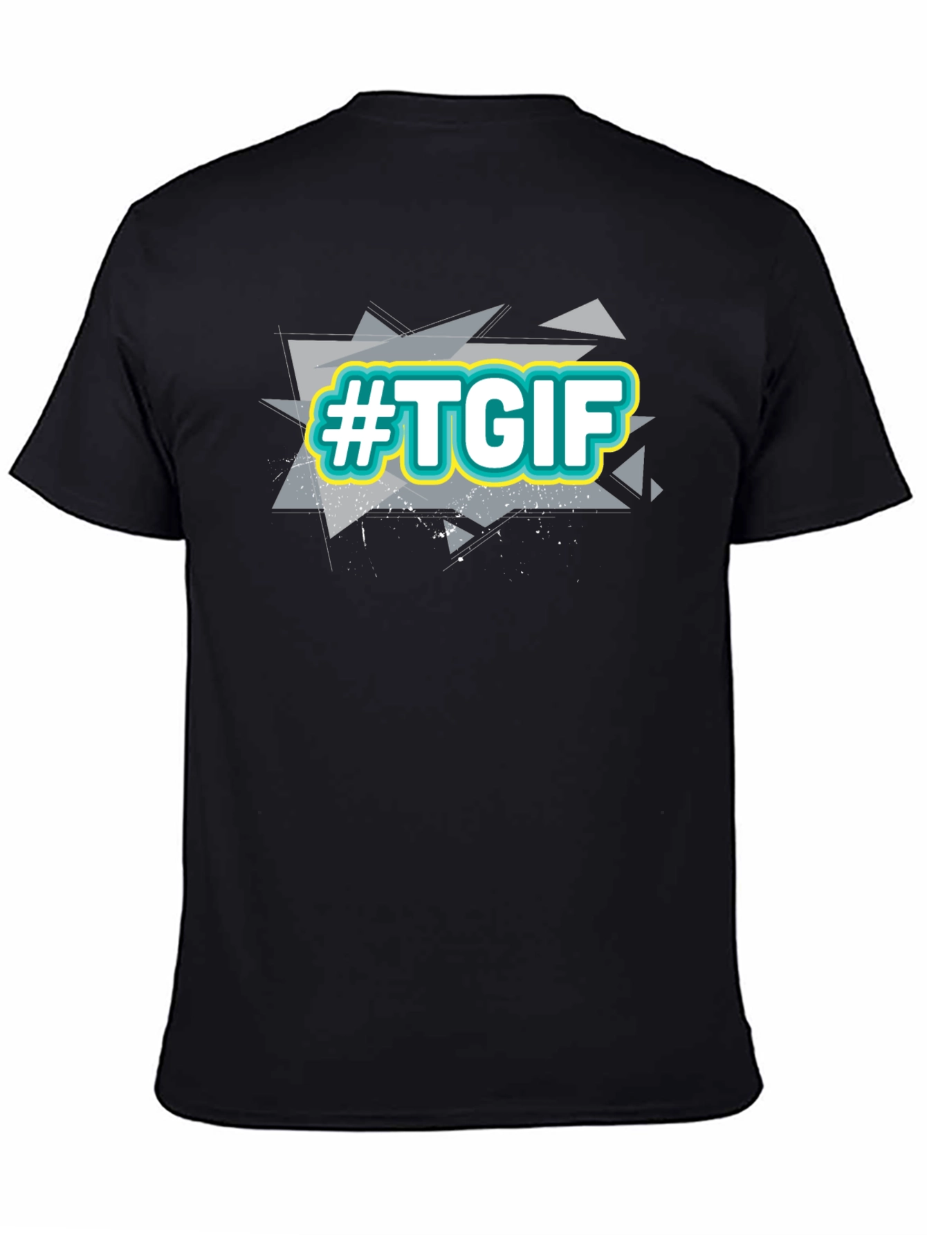 #TGIF Black Crew Neck T-Shirt