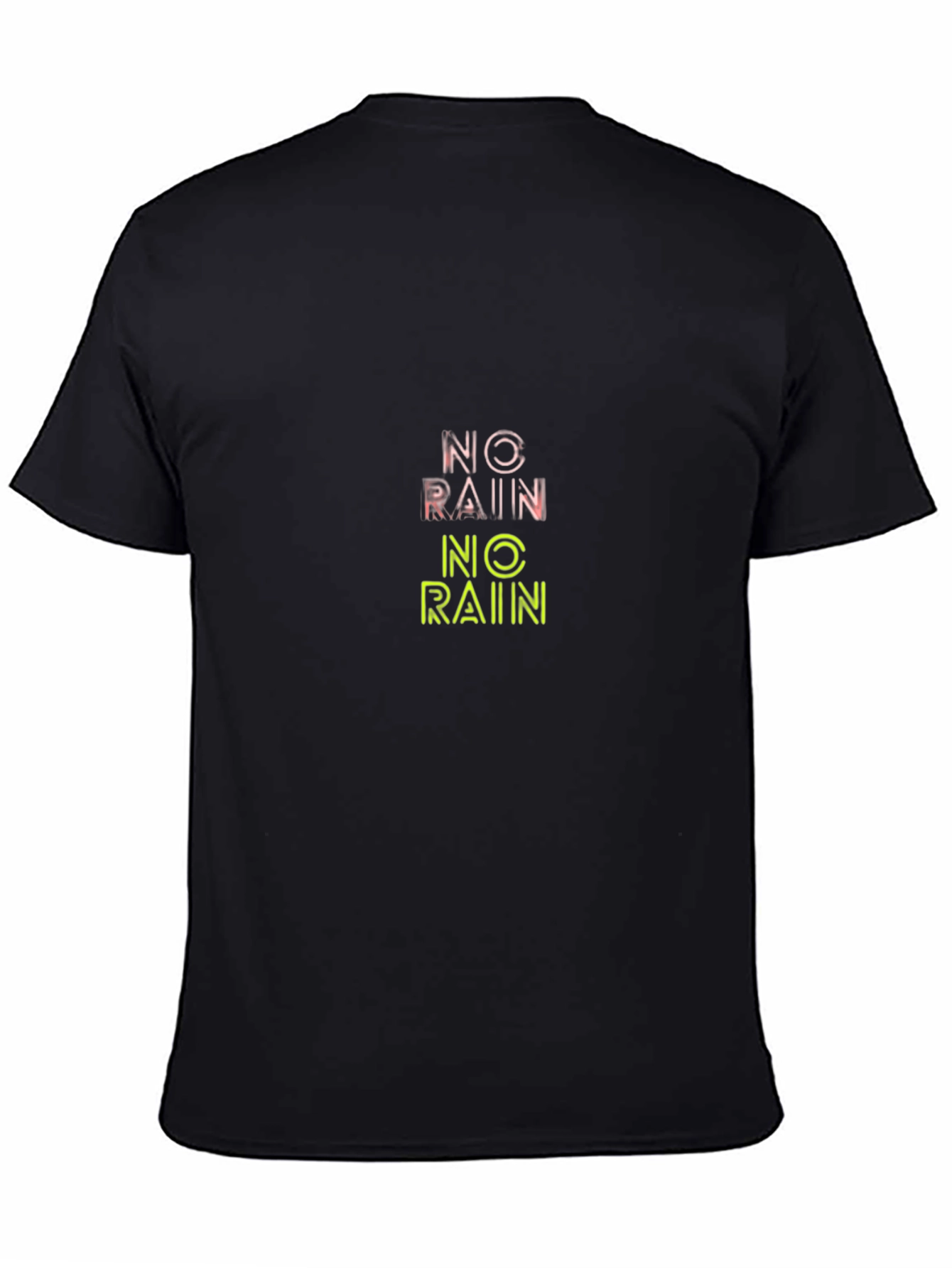 No Rain Graphic Tee - Black Cotton T-Shirt