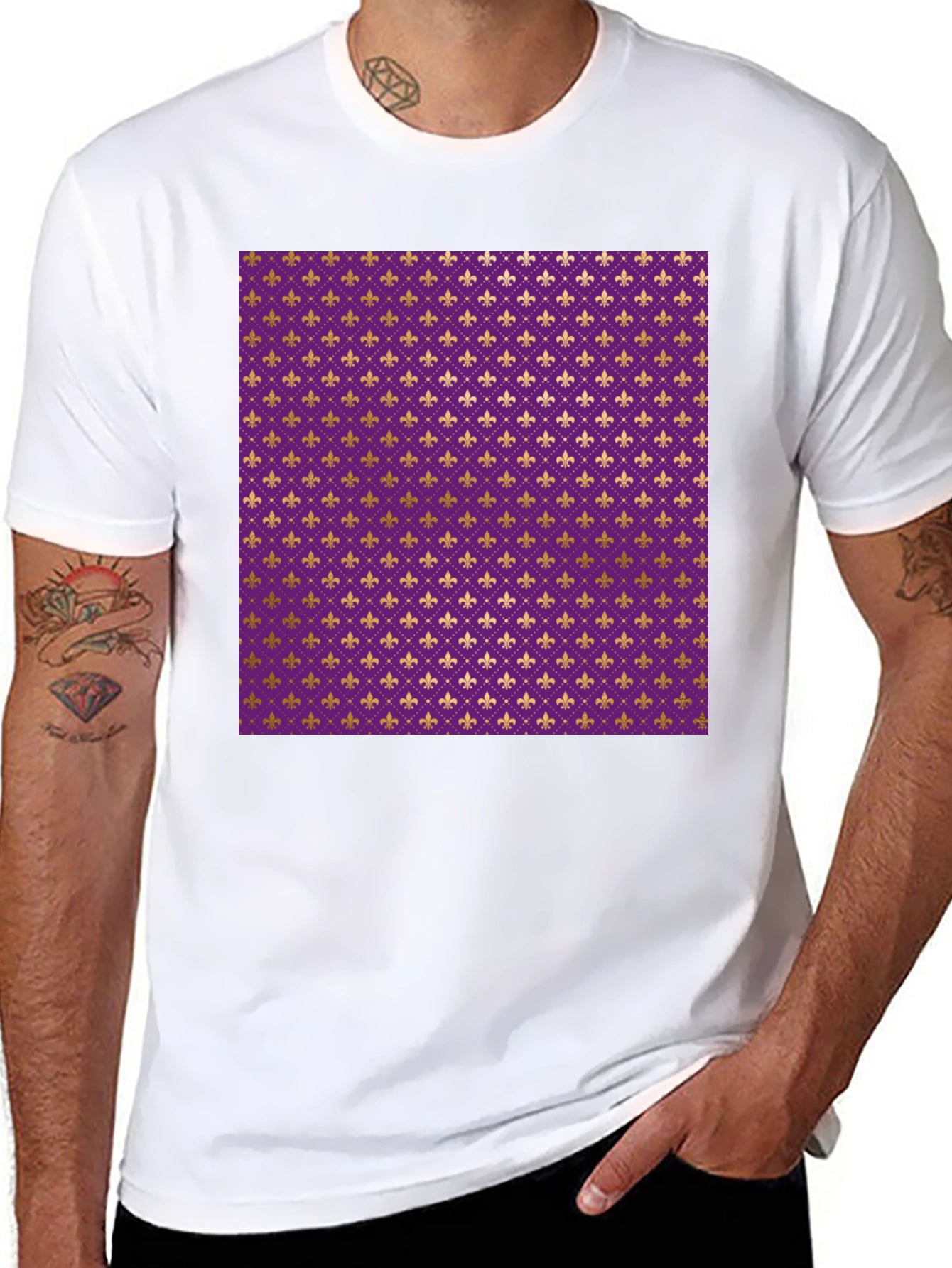 Fleur-de-lis Pattern T-Shirt