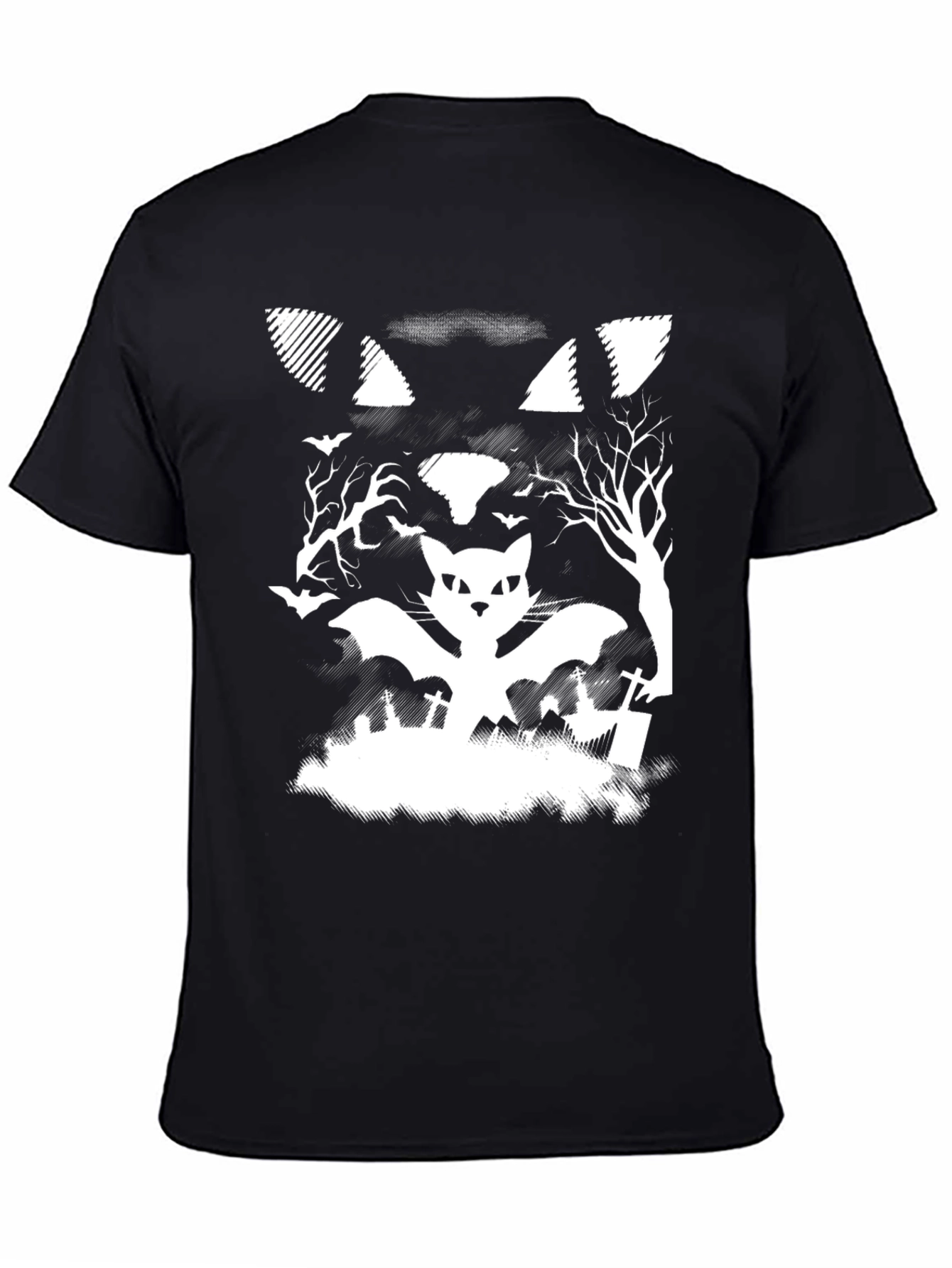 Halloween Cat Bat T-Shirt