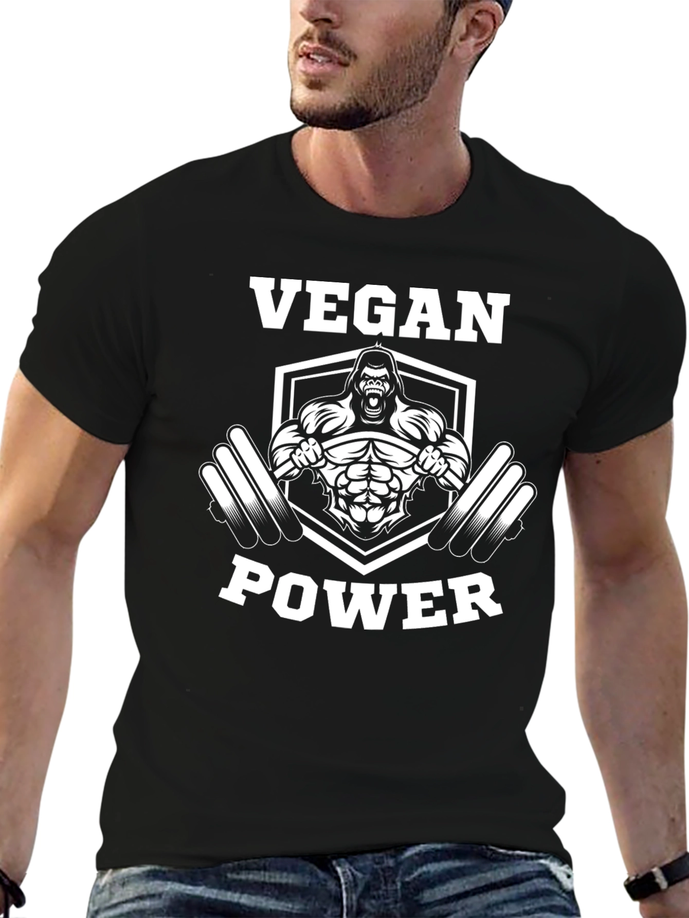 Vegan Power T-Shirt - Gorilla Gym Design