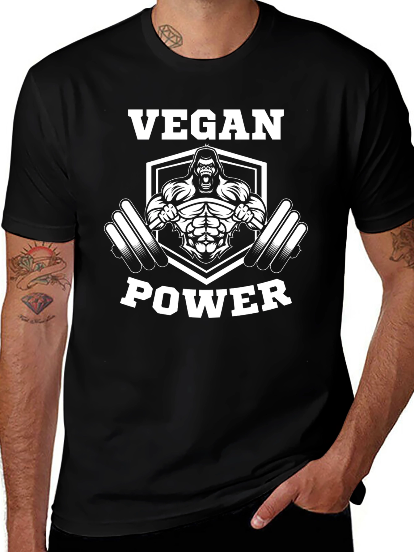 Vegan Power T-Shirt - Gorilla Gym Design