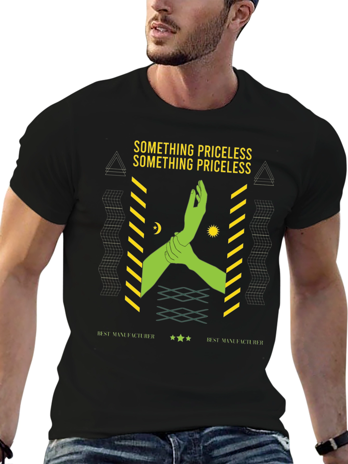Priceless Graphic Tee - Stylish Black Cotton T-Shirt