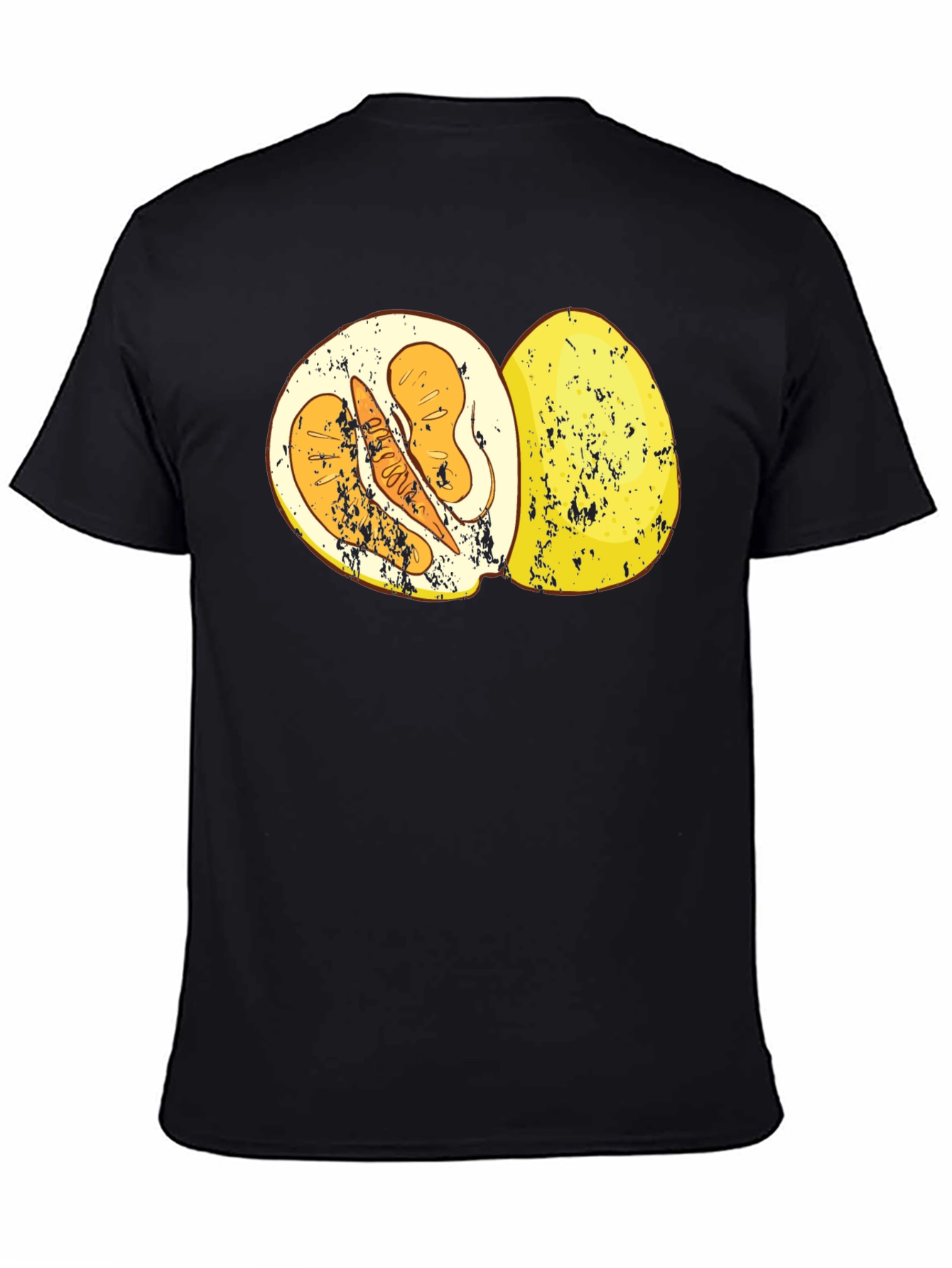 Pomelo Fruit Graphic T-Shirt - Black