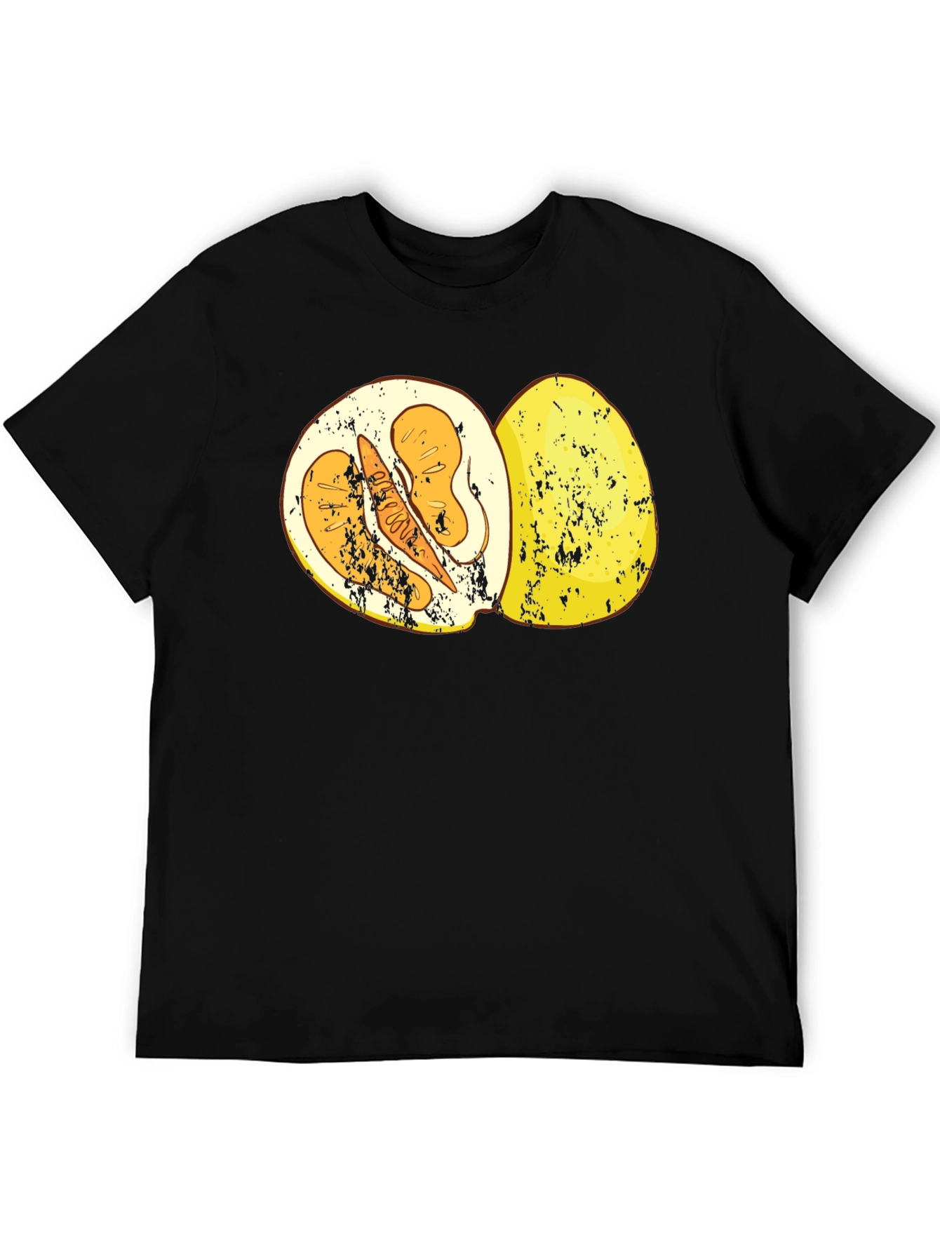 Pomelo Fruit Graphic T-Shirt - Black