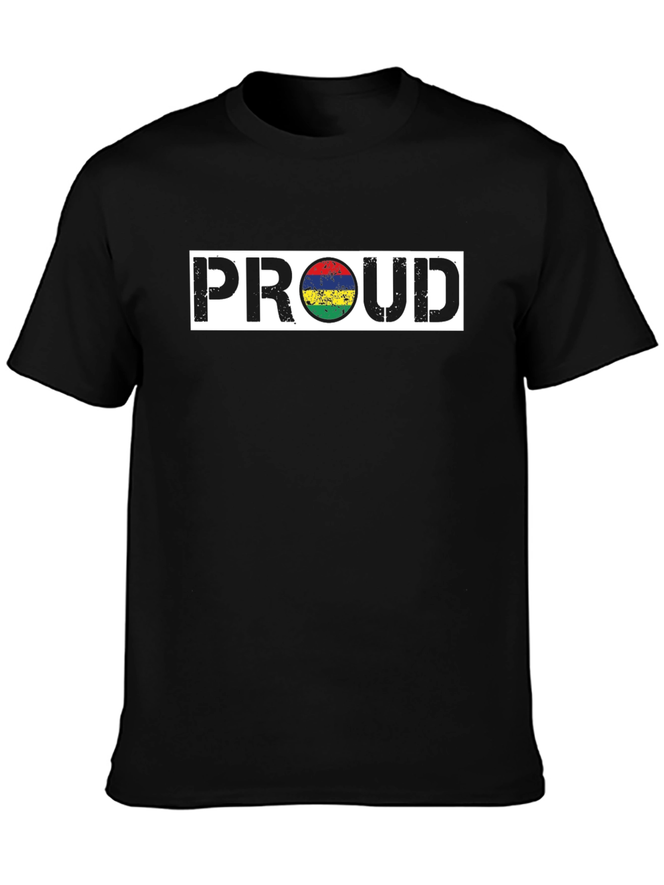 Proud Mauritius Flag T-Shirt - Black