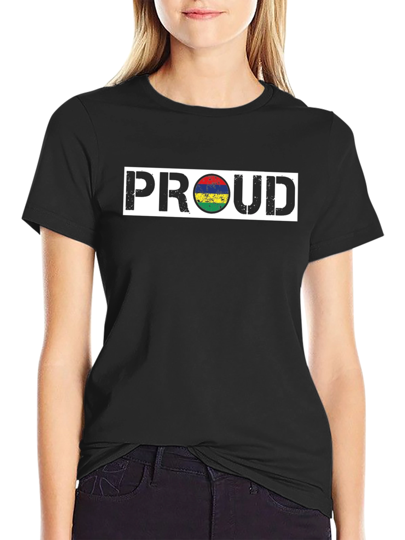 Proud Mauritius Flag T-Shirt - Black