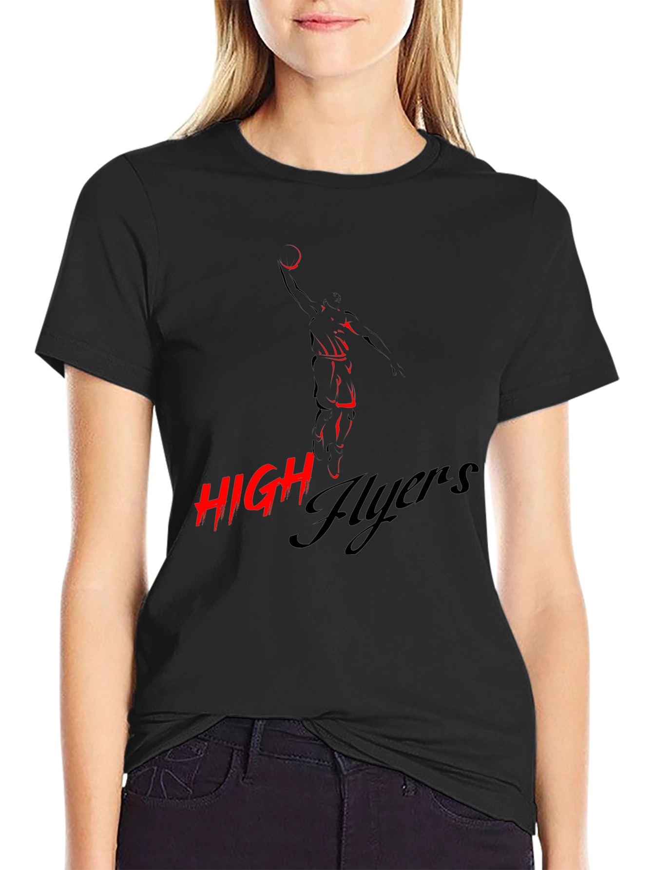 High Flyers Graphic Tee - Black Cotton T-Shirt