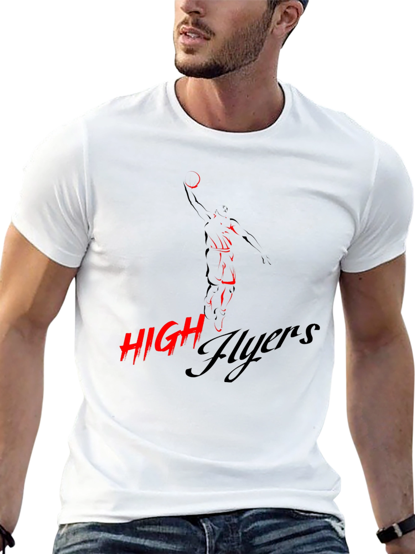 High Flyers Graphic Tee - Black Cotton T-Shirt