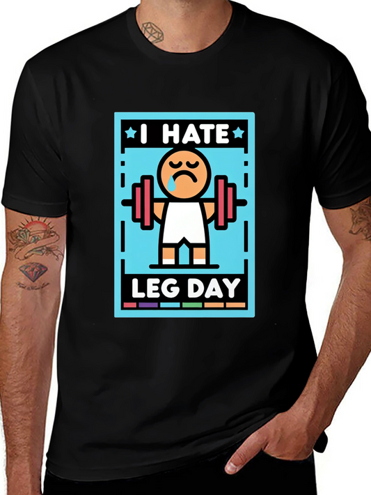 I Hate Leg Day T-Shirt - Funny Workout Tee