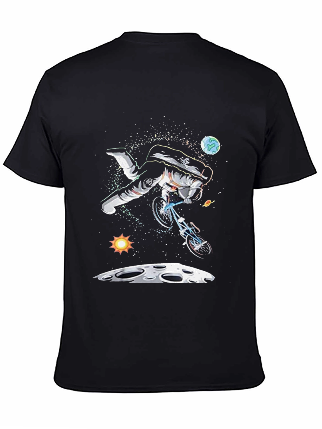 Astronaut Bike Ride T-Shirt - Space Graphic Tee