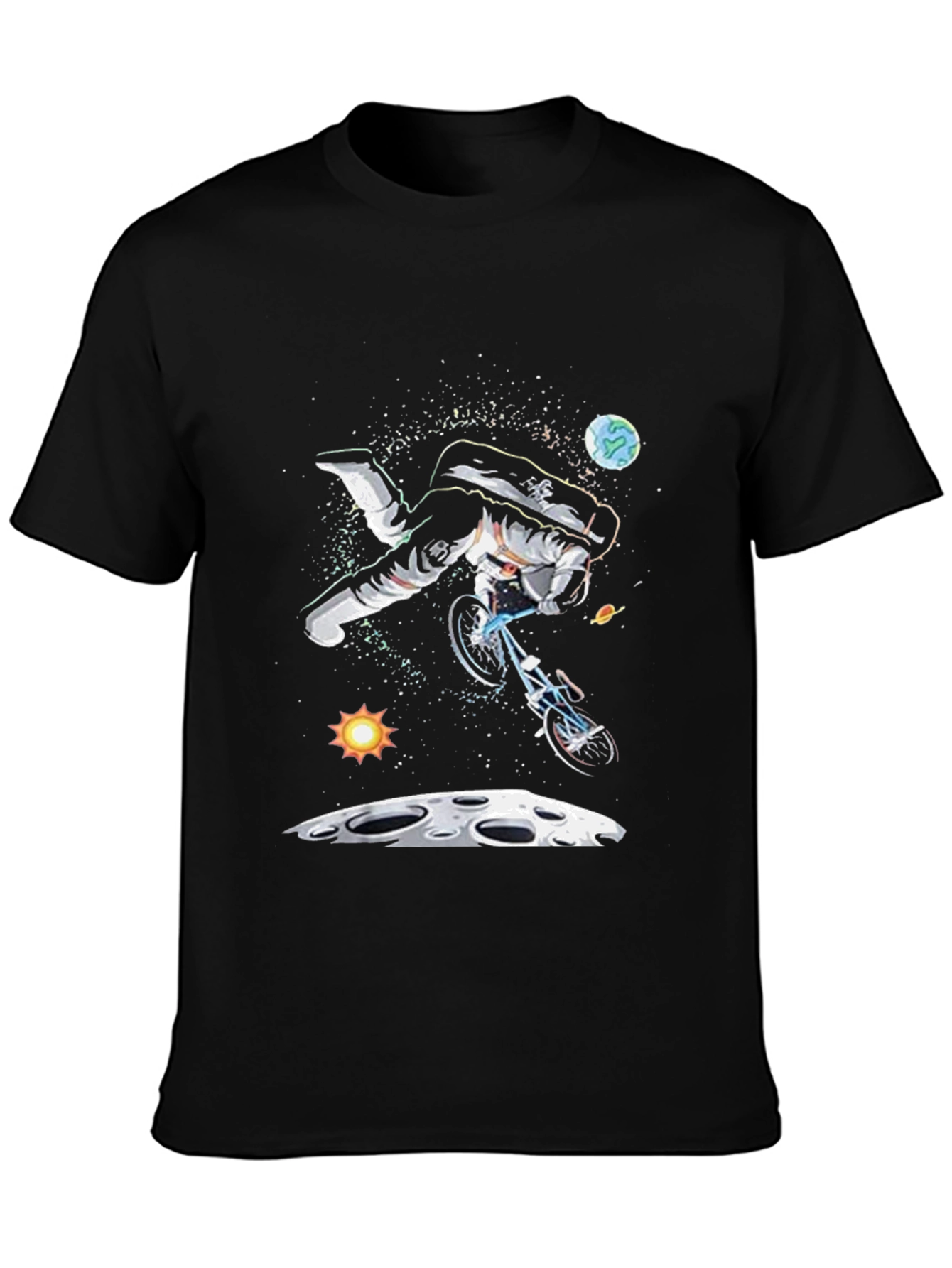 Astronaut Bike Ride T-Shirt - Space Graphic Tee