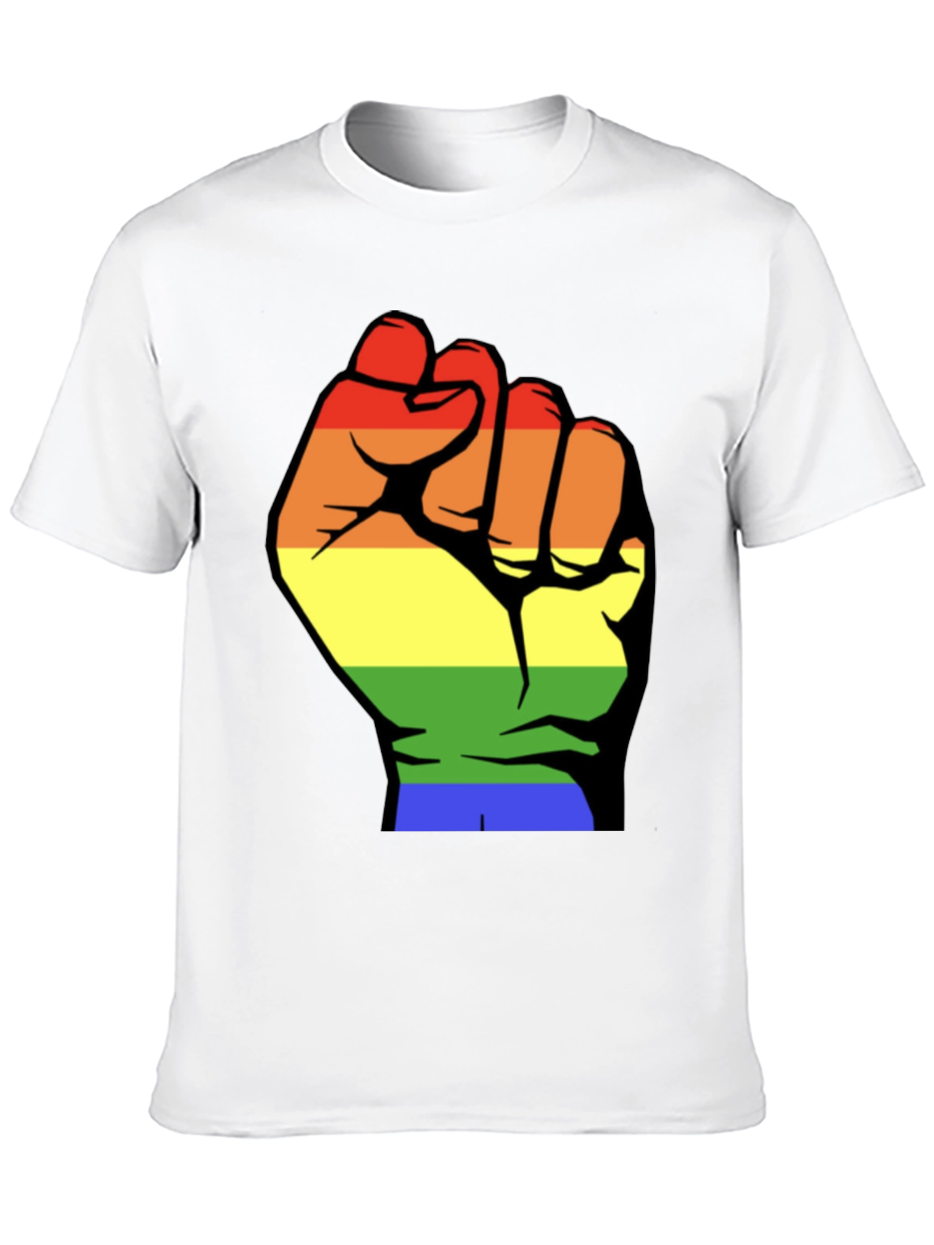 Pride Fist Tee - Rainbow Power T-Shirt
