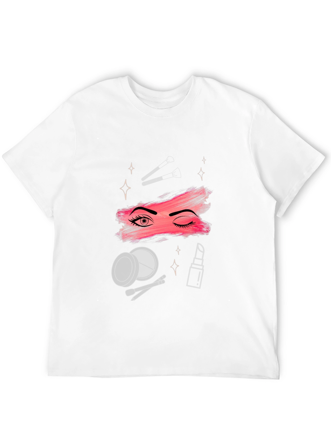 Makeup Graphic T-Shirt - Trendy Black Tee